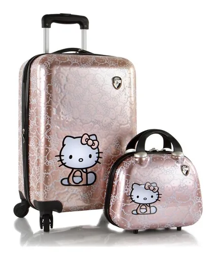 Detský kufrík Heys Kids Hello Kitty Metallic - súprava 2 ks