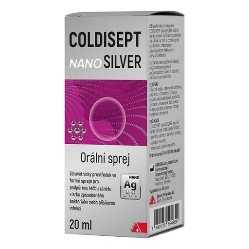COLDISEPT Nanosilver orálny sprej 20 ml, poškodený obal
