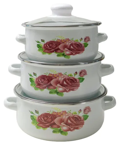 MAKRO - Sada hrncov s pokrievkou 3-dielna 16,18,20cm