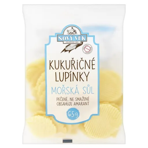 NOVÝ VEK Kukuričné ​​lupienky morská soľ 65 g