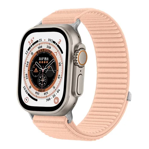 xDfind NYLON Vymeniteľný remienok pre Apple Watch 44 / 45 / 46 / 49mm svetloružový