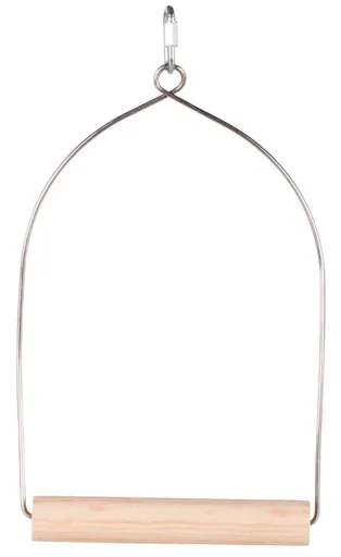 TRIXIE závesná oblúková hojdačka kov/drevo pre stredné papagáje 15×27cm