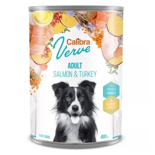 CALIBRA Verve Adult Salmon&Turkey konzerva pre psov 400 g