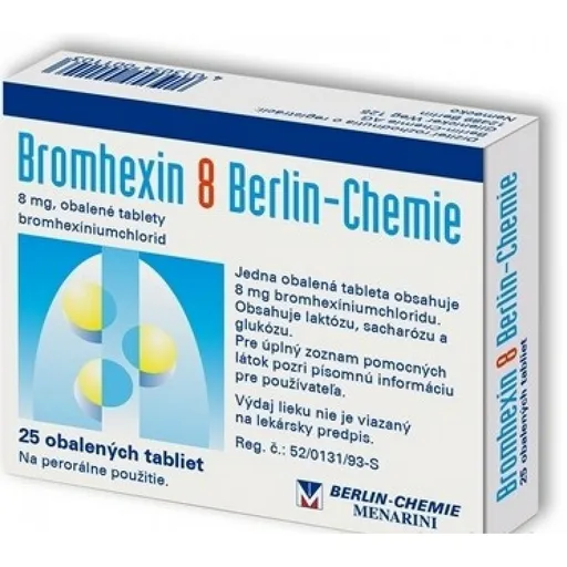 BROMHEXIN 8 BERLIN-CHEMIE 8 mg obalené tablety 25 ks