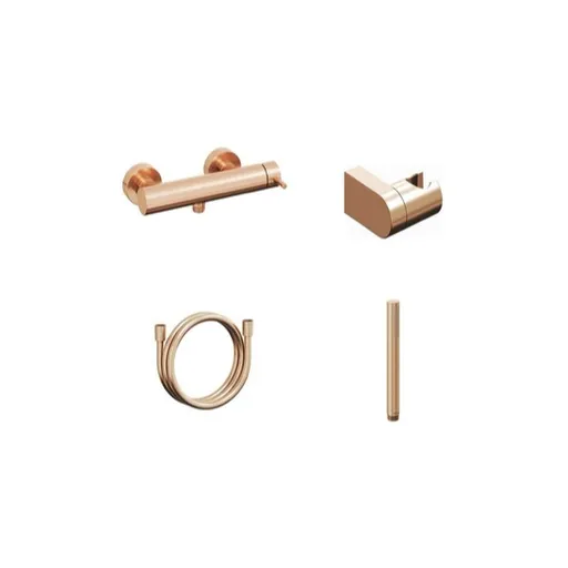 Sprchová batéria Ravak Espirit so sprchovacím setom 150 mm ružové zlato brúsené X07S132