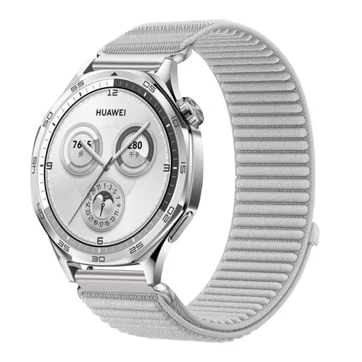 NYLON Univerzálny remienok pre smart hodinky - šírka 18mm svetlošedý