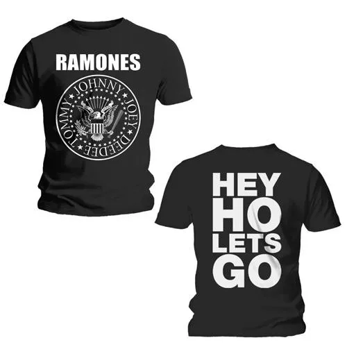 Ramones tričko Hey Ho (Front & Back) Čierna XXL