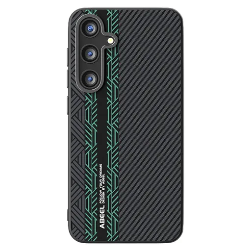 ABEEL RELIEF Ochranný kryt pre Samsung Galaxy S25 FE BLACK-GREEN