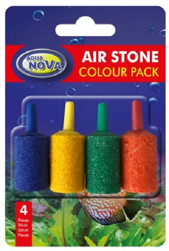 Aqua Nova vzduchovacie kamene 15x25 mm farebné 4 ks