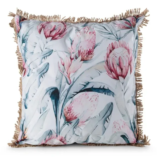 ArtFir Obliečka na vankúš GARDEN 32B | biela/modrá 45 x 45 cm