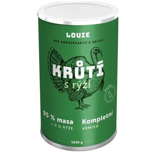 Louie Dog morčacie s ryžou 1200 g
