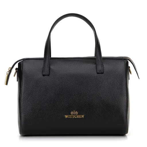 Dámsky kabelka z kože čierny 100-4E-211-1