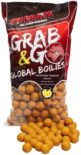 Starbaits boilies g&g global banana cream - 2,5 kg 14 mm