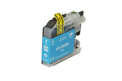 Kompatibilná atramentová náplň LC225XLC, 15ml listov pre tlačiarne Brother (BULK), azurová