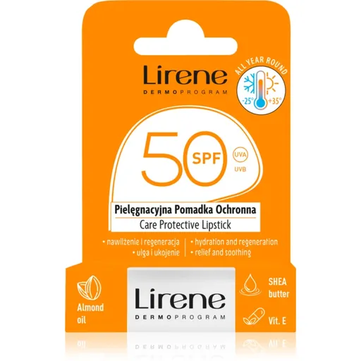 Lirene Care Protective Lipstick ochranný balzam na pery s hydratačným účinkom SPF 50 4.6 g
