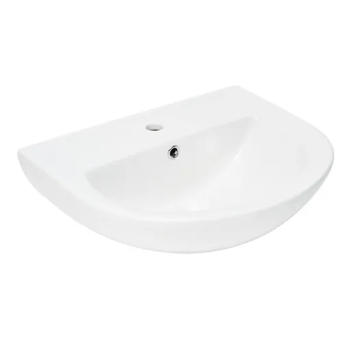 Závesné umývadlo SAT Project 56,5x44 cm otvor pre batériu uprostred SATUMPRO5646