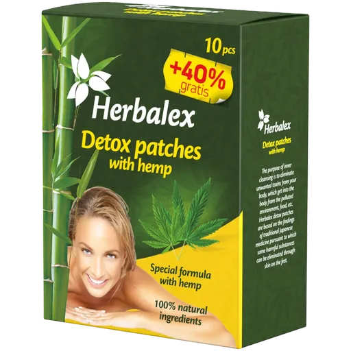 Herbalex – Detoxikačné náplasti s konope – 14 ks – Green idea