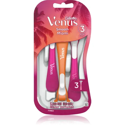 Gillette Venus Smooth Miami jednorázové holiace strojčeky pre ženy 3 ks
