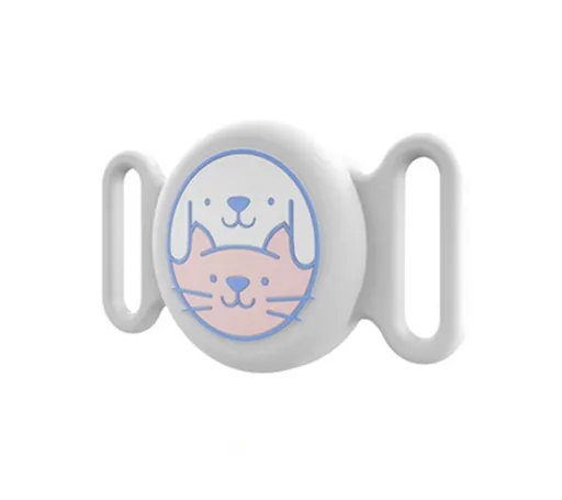 PROTEMIO PET LOCATE Obal pre Apple AirTag na obojok psa / mačky biely