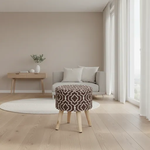 Tempo Kondela Taburetka DARLA Typ 1 | hnedá/biela vzor