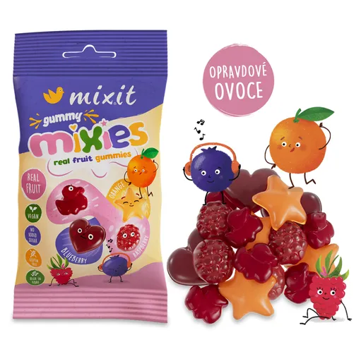 MIXIT Ovocné mixies prírodné želé cukríky 35 g