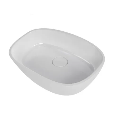 Umývadlo na dosku SAT Aula 50x36 cm bez otvoru pre batériu, bez prepadu SATAU5036