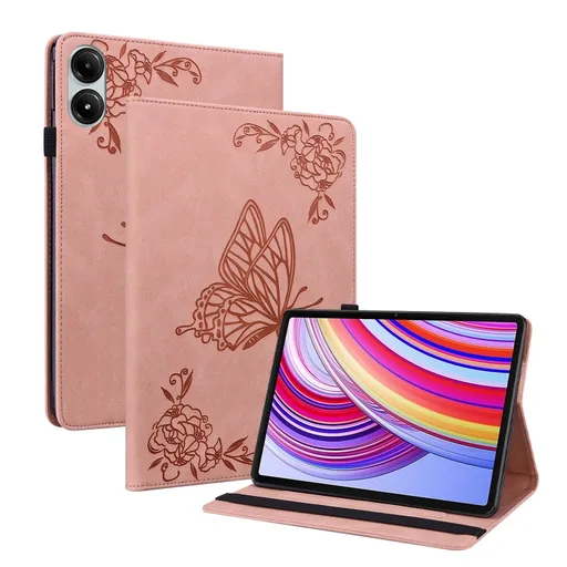 ART BUTTERFLY Zaklápacie puzdro pre Xiaomi Redmi Pad Pro / Pad Pro 5G ružové
