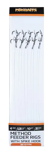 Mikbaits náväzce method feeder so zapichovacím hrotom 10 ks - veľkosť háčika 8
