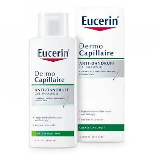 EUCERIN DermoCapillaire Gélový šampón proti mastným lupinám 250 ml