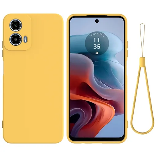 RUBBER Ochranný obal pre Motorola Moto G34 5G žltý