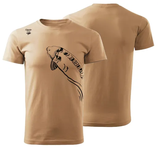 Giants fishing tričko pánske plávajúci kapor béžové - l