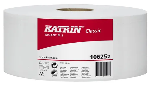 Toaletný papier Jumbo 230mm 2vrs. Katrin Classic Gigant M biely