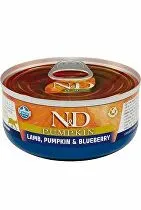 N&D CAT PUMPKIN Adult Lamb & Blueberry 70g 1 + 1 Zadarmo