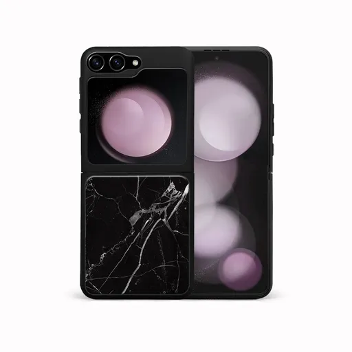 MY ART Ochranný kryt pre Samsung Galaxy Z Flip7 FE 5G / Flip6 5G BLACK MARBLE (142)