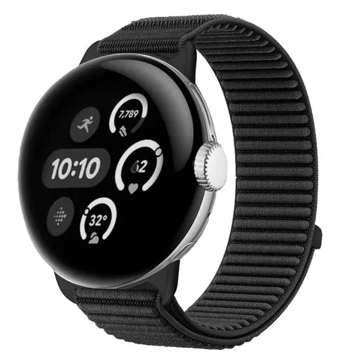 NYLON Vymeniteľný remienok pre Google Pixel Watch 4 45mm / Pixel Watch 3 45mm čierny