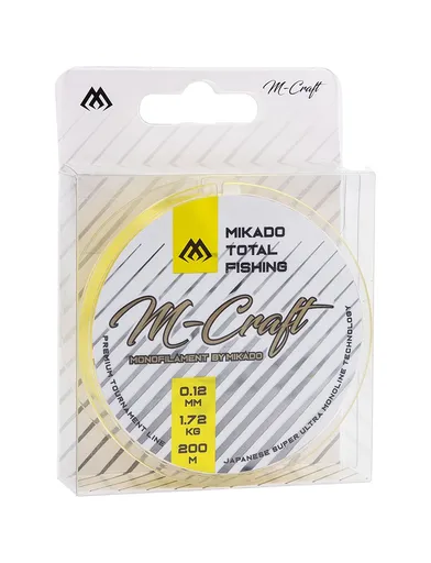 Mikado vlasec m-craft fluo yellow 200 m - 0,12 mm 1,72 kg