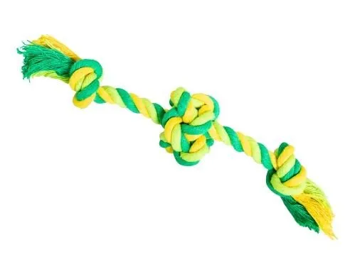 HIP HOP DOG HHD bavlnená lopta s 2 ramenami 17cm/ 30g limetková, zelená