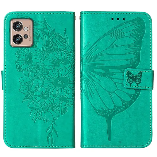 ART BUTTERFLY Peňaženkový kryt Motorola Moto G32 zelený