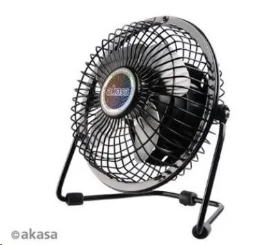 AKASA stolný ventilátor 4", 150 x 160 x 85mm, napájanie z USB portu, hliníkové lopatky