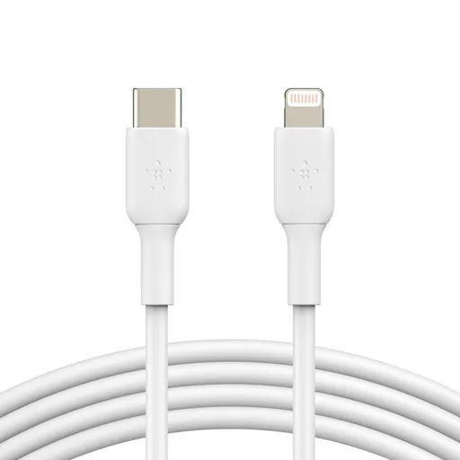 Belkin BOOST CHARGE™ Lightning/USB-C kábel, 2m, biely