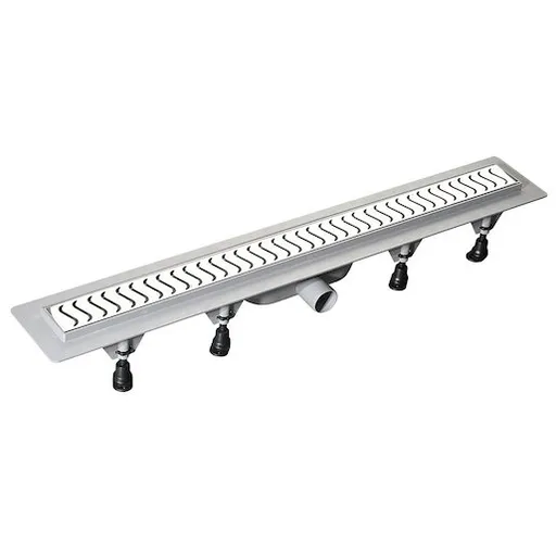 Sprchový žľab Polysan 76 cm polypropylén šedá lesk vlnky 71677