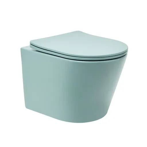 Wc s doskou softclose závesné SAT Infinitio zelená mat so zadným odpadom SATINF010RREXPLGEM