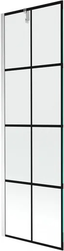 MEXEN/S - Next vaňová zástena FIX 60 x 150, čierna dekor, chróm 895-060-000-00-77-01