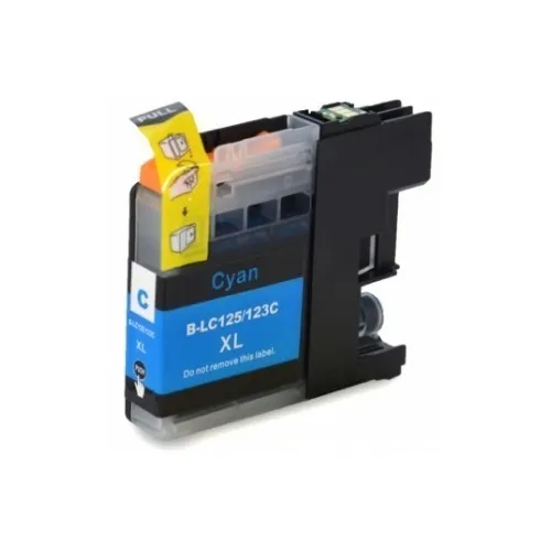 Brother LC-125XL/LC-127XL azúrová (cyan) kompatibilná cartridge