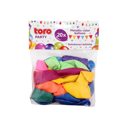 TORO Balóniky metal "9", 20 ks, assort