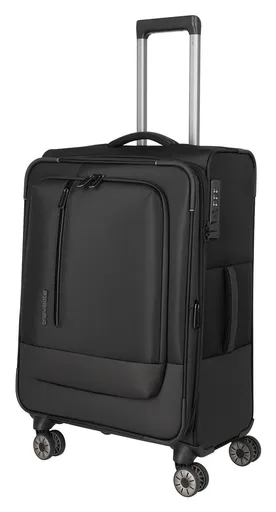 Stredný textilný kufor na kolieskach Travelite Crosslite 5.0 M Black