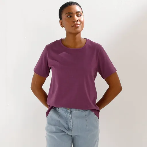 Jednofarebné tričko s krátkymi rukávmi