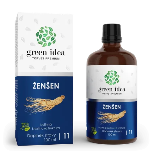 Ženšen – bezliehová tinktúra – 100 ml – Green idea