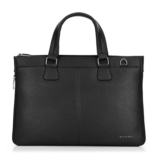 kabelka na notebook 14,5” z imitácie kože, čierna 100-3P-904-1