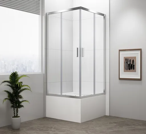 POLYSAN - CARMEN štvorcová sprchová zástena 800x800x1650, číre sklo MD5216